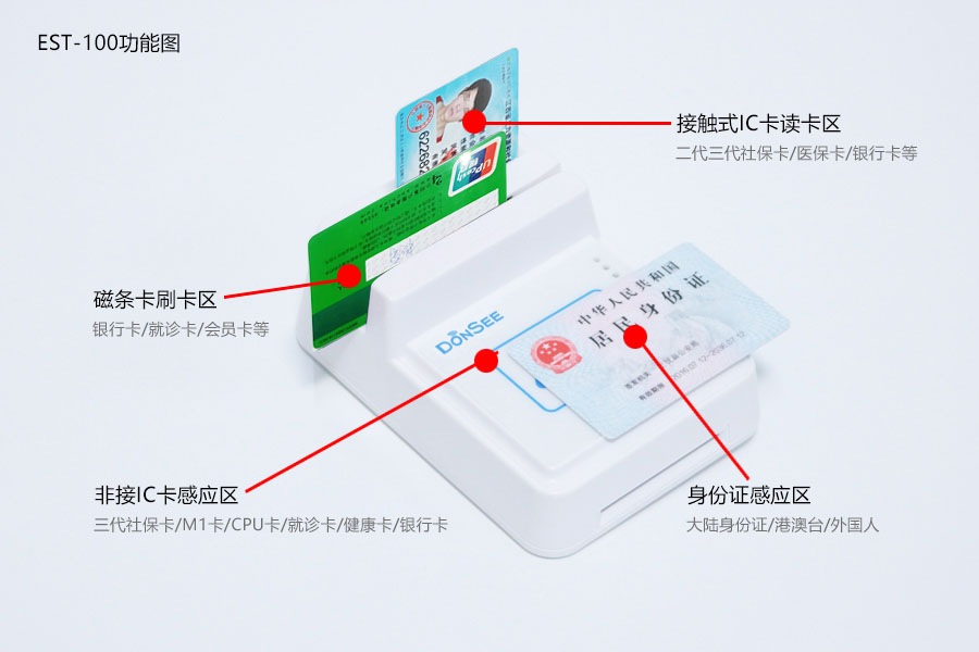 广东东信智能科技有限公司EST-100免驱第三代身份证社保卡读卡器